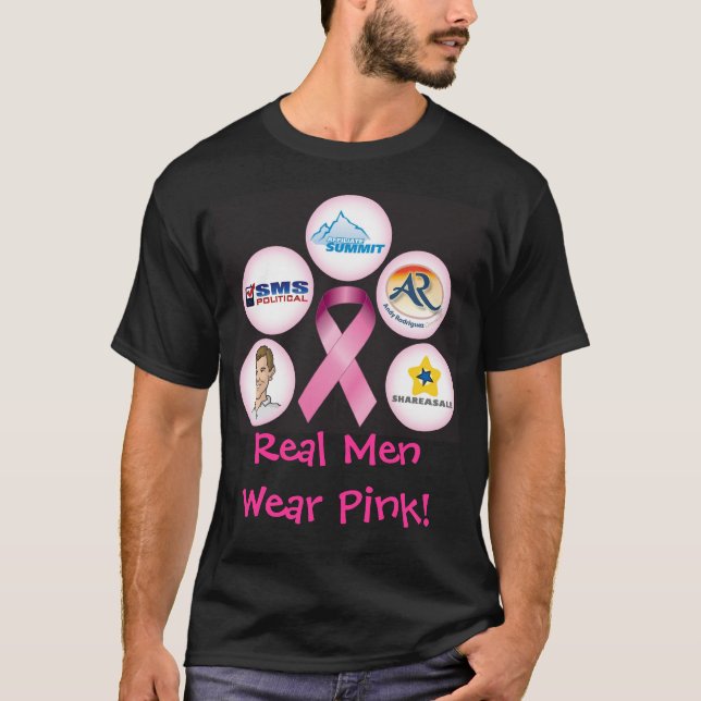 T-shirt BreastCancerWalk_front_black, vrai rose de (Devant)
