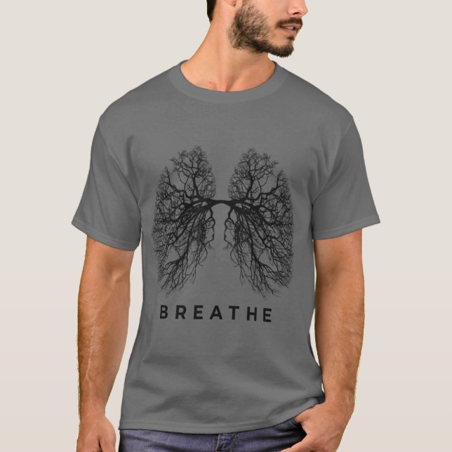 T-shirt Breatheree Lungs Of Nature Just Breathe Yogaree Of (Devant)