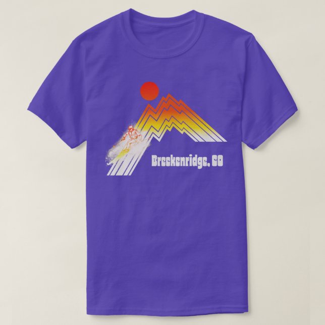 T-shirt Breckenridge Colorado 70s80s Retro Souvenir Style (Design devant)