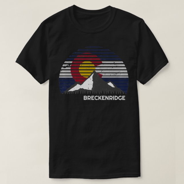 T-shirt Breckenridge, Colorado CO Drapeau Mountain Pullove (Design devant)