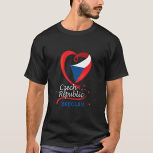 T-shirt Breclav République Tchèque Drapeau Cardiaque Lion 