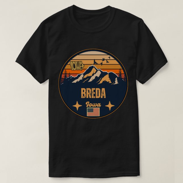 T-shirt Breda, Iowa, États-Unis (Design devant)