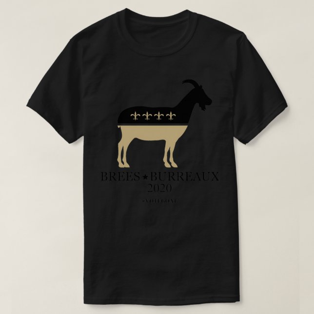 T-shirt Brees Burreaux 2020 Black Gold (Design devant)