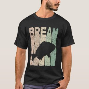 T-shirt Brème Bleu Vintage Pêche Brème Rétro Poisson