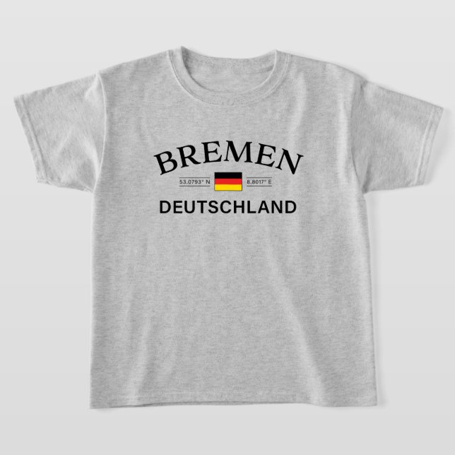 T-shirt Bremen Deutschland coordonne les enfants allemands (Poser)