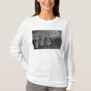 T-shirt Bremerton, vue aérienne de WA des docks de marine