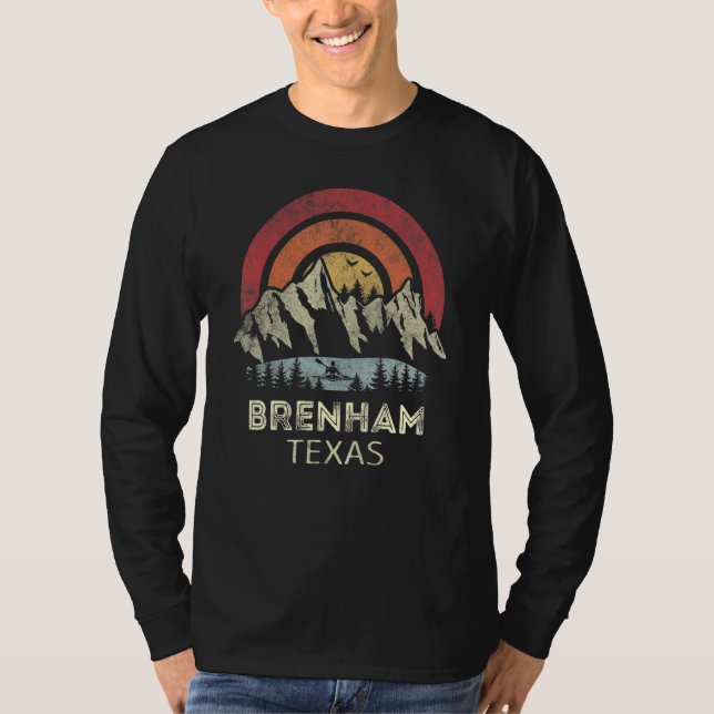 T-shirt Brenham Texas Mountain Sunset Sunrise Kayaking (Devant)