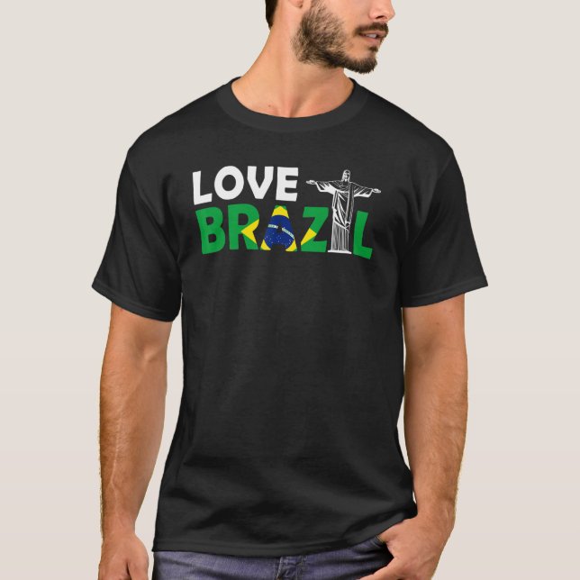 T-shirt Brésil Aimer Brésil Drapeau Vintage Brésil (Devant)