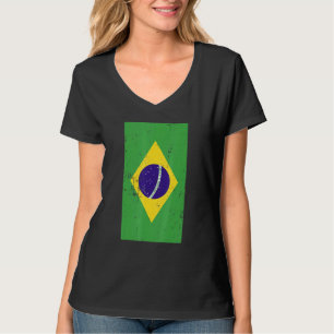 T-shirt Brésil Amérique du Sud Brasilia Distorsion Drapeau