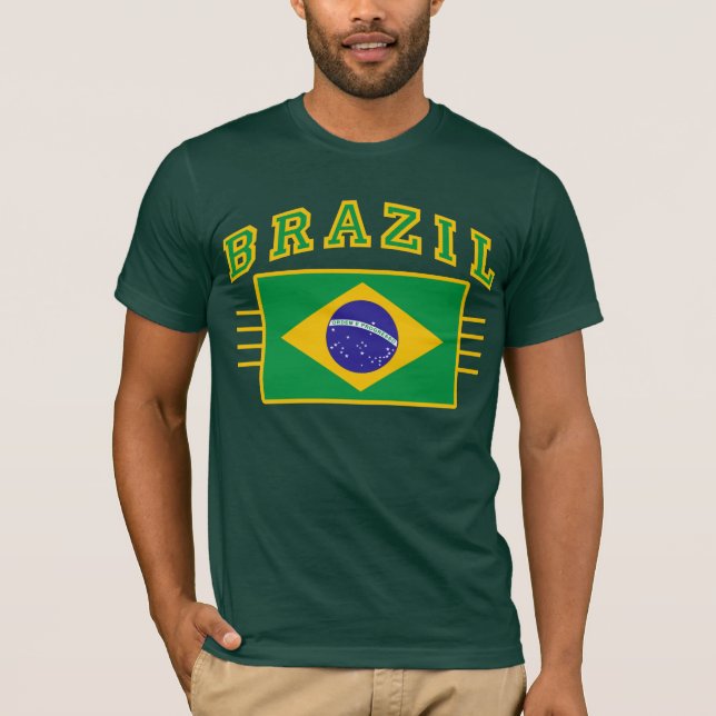 T-shirt Brésil avec drapeau (Devant)