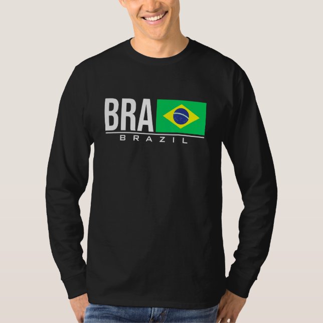T-shirt Brésil Brasil Drapeau Brésil Code Pays Bra Sport (Devant)