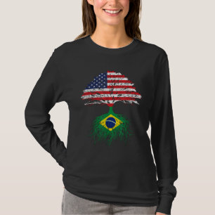 T-shirt Brésil Brasil Racines Américaine Cultivé Pour Homm
