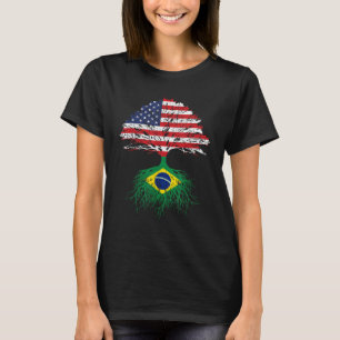 T-shirt Brésil Brasil Racines Américaine Cultivé Pour Homm