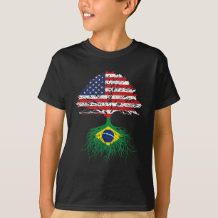T-shirt Brésil Brasil Racines Américaine Cultivé Pour Homm