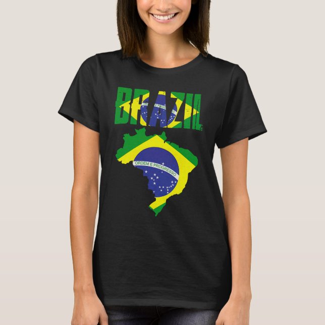 T-shirt Brésil Brésil Brésil Indicateur (Devant)