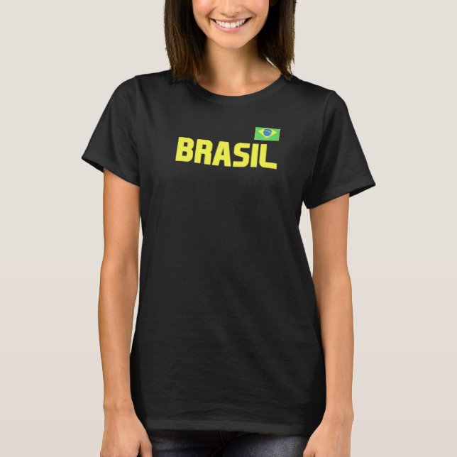 T-shirt Brésil Brésil Pride Brésil Drapeau international C (Devant)
