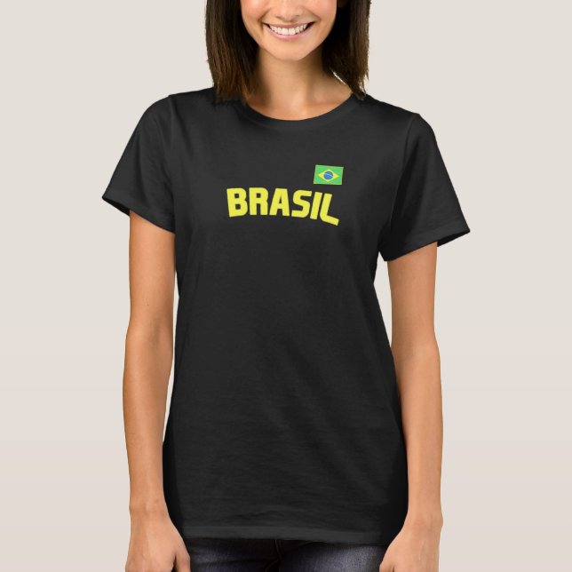 T-shirt Brésil Brésil Pride Brésil Drapeau international C (Devant)