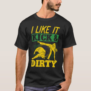 T-shirt Brésil Capoeira Danse Martial I Like It Kick & & &