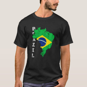 T-shirt Brésil Carte Brésil drapeau brésilien Brasil Brési