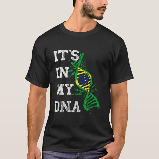 T-shirt Brésil C'est Dans Mon ADN Molécule Brésilienne Bré (Devant)