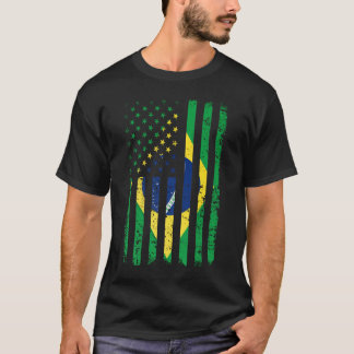 T-shirt Brésil Chemise Brasil Football USA Amérique Drapea