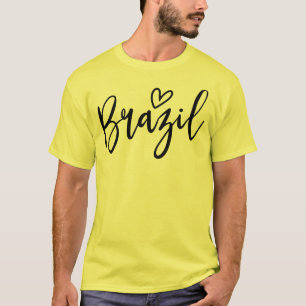 T-shirt Brésil Cœur Amour des femmes Brésil