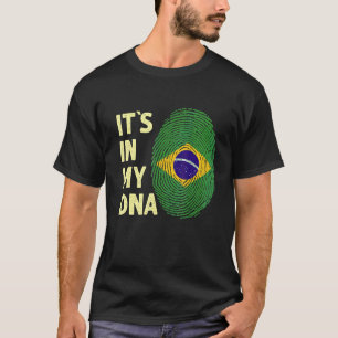 T-shirt Brésil Dans Mon Adn Brésil Équipe Drapeau Brésil