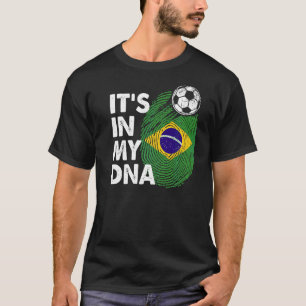 T-shirt Brésil Dans Mon Adn Brésil Équipe Drapeau Brésil