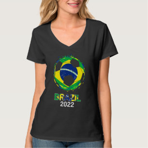 T-shirt Brésil Drapeau 2022 Supporter brésilien Soccer Tea