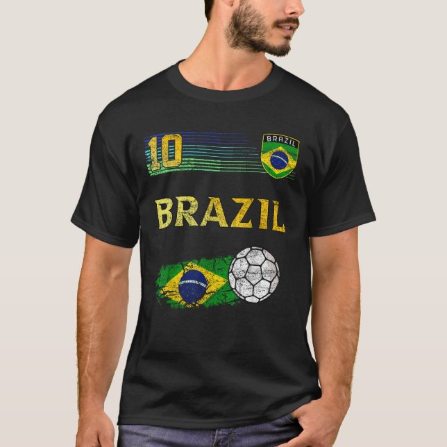 T-shirt Brésil Drapeau Brésilien Amateurs de Fierté (Devant)