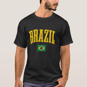 T-shirt Brésil Drapeau Brésilien Fierté Brasil Souvenir