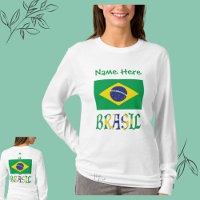 Brésil Drapeau du Brésil Vert Personnalisé 