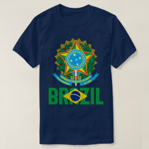 T-shirt Brésil Drapeau et blason Patriotique