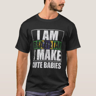T-shirt Brésil Drapeau Fiers Brésiliens Hommes & Femmes