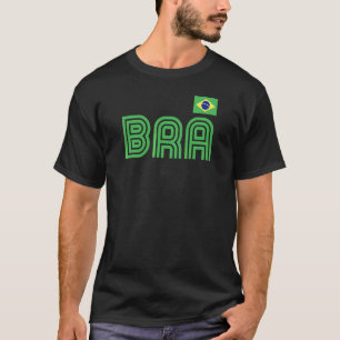 T-shirt Brésil Drapeau Rétro Pays International Brasil Pri
