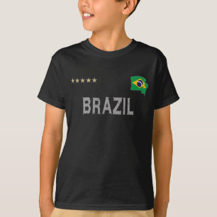 T-shirt Brésil Fan Football Fan Chemise Coeur