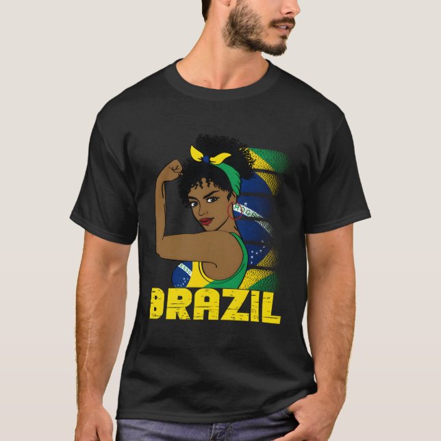 T-shirt Brésil fille Brésil fille Chica Brasil (Devant)