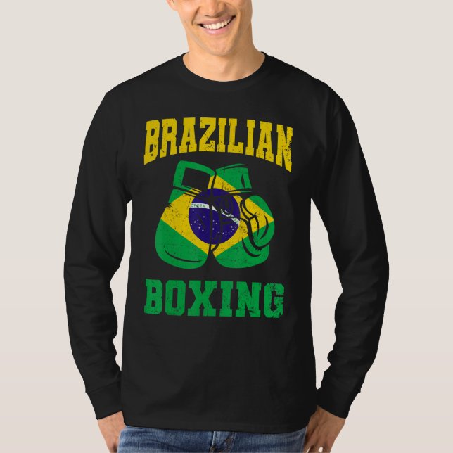T-shirt Brésil Gants de boxe Brésil Pride Hommes Femmes (Devant)