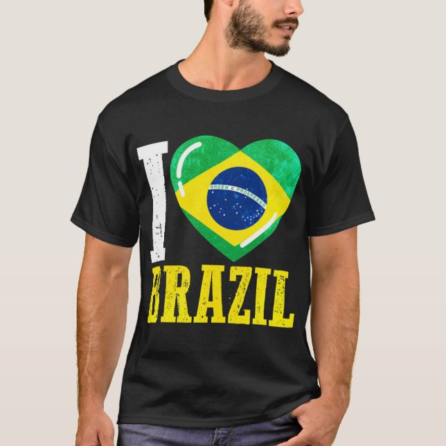 T-shirt Brésil J'aime Brésil (Devant)