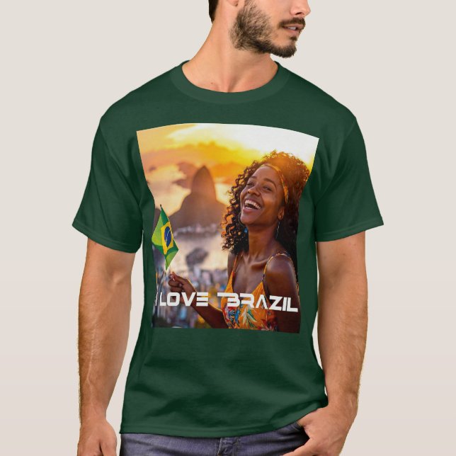 T-SHIRT BRÉSIL - J'AIME LE BRÉSIL (Devant)