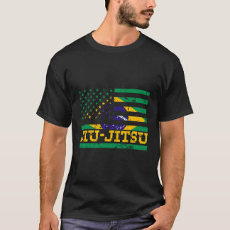 T-shirt Brésil Jiu Jitsu Amérique Drapeau Etats-Unis Sport