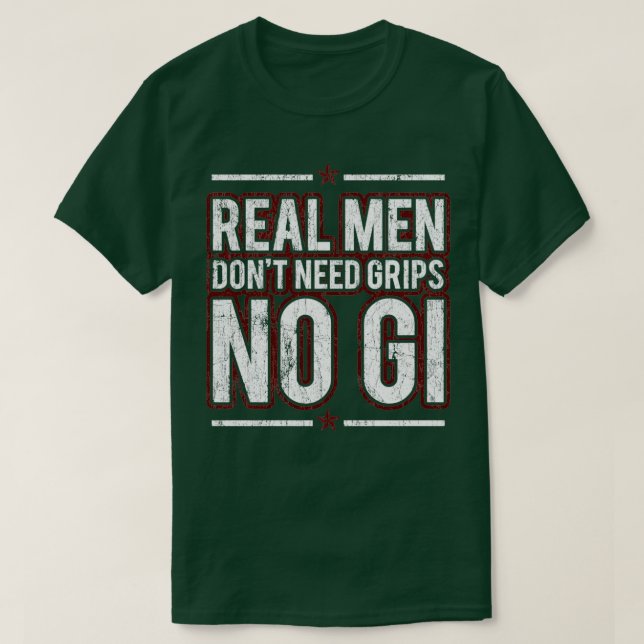 T-shirt Brésil Jiu Jitsu Real Men BJJ Cadeau pour la bagar (Design devant)