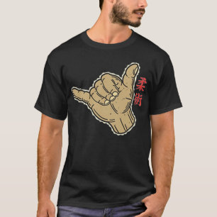 T-shirt Brésil jiujitsu Kanji Shaka Main Let's Roll