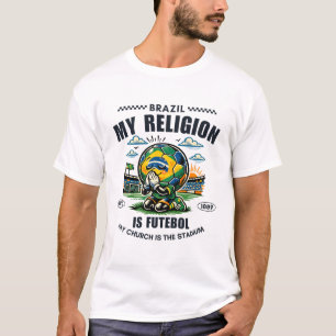 T-shirt Brésil : ma religion est le futebol