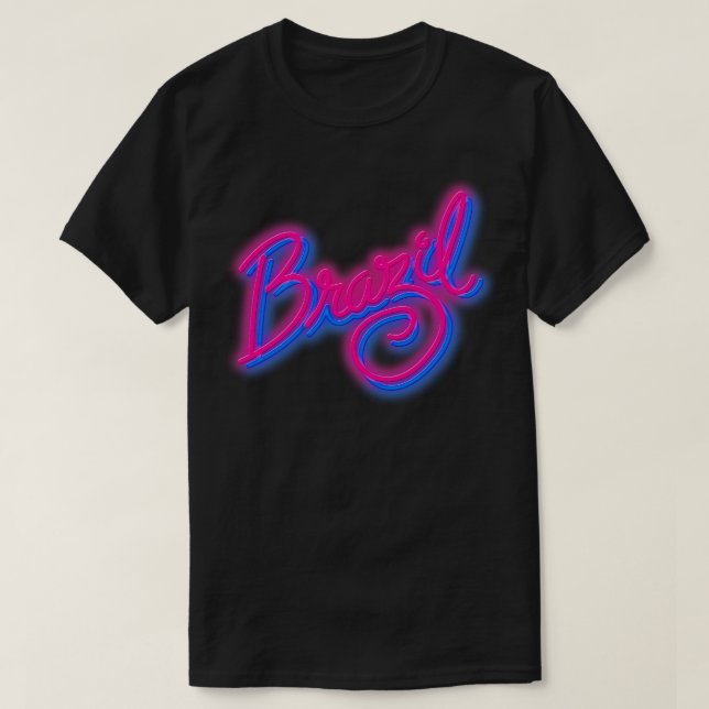 T-shirt BRÉSIL Neon 80s Cult Film (Design devant)