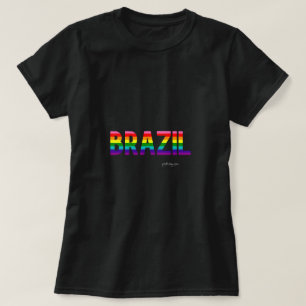 T-shirt Brésil Pride T   Rainbow Flag W.