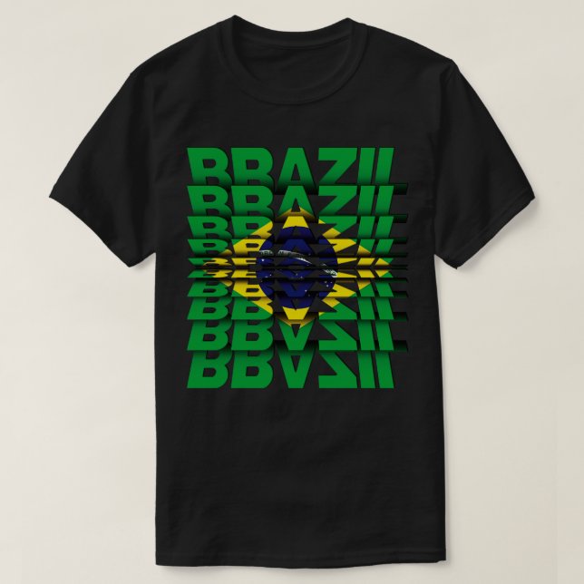 T-shirt Brésil - Retourner le texte (Design devant)