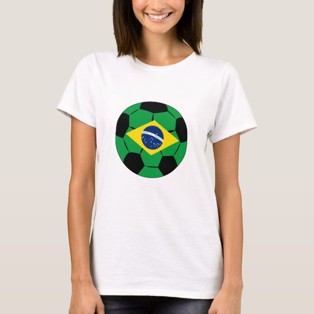 T-shirt Brésil Soccer Jersey Football Drapeau Brésilien T- (Devant)