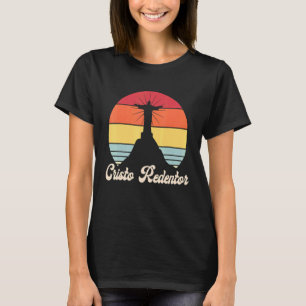 T-shirt Brésil Sunrise Cristo Retro Rio De Janeir