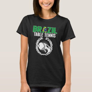 T-shirt Brésil Tennis de Table Brésil Ping Pong soutien